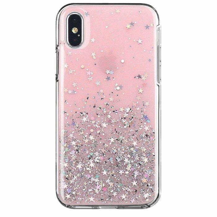 UTGATT1 - Wozinsky Galaxy A41 Skal Star Glitter - Rosa