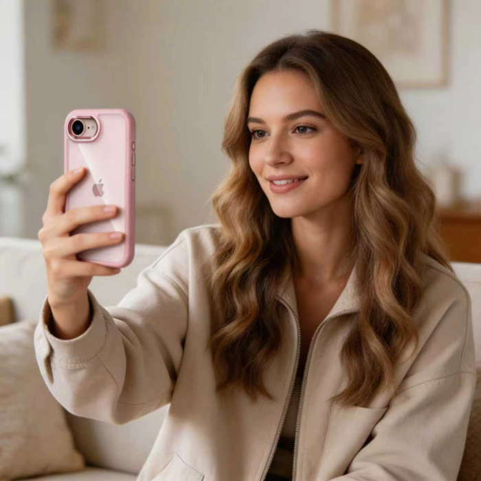 Tech-Protect - Tech-Protect Mobilskal För iPhone 16e/17e Magmat - Rosa/Clear