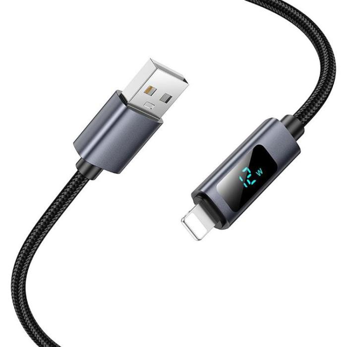 Hoco - HOCO USB-A till Lightning Kabel 2.4A 1m X112 - Svart