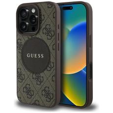 Guess - Guess iPhone 16 Pro Mobilskal MagSafe 4G Circle - Brun
