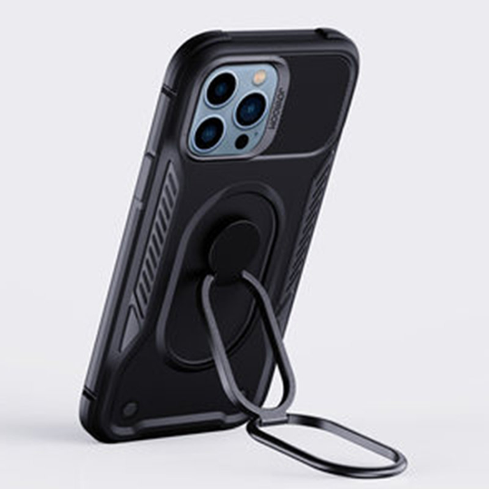 Joyroom - Joyroom iPhone 14 Pro Skal Ringhållare Dual Hinge - Svart