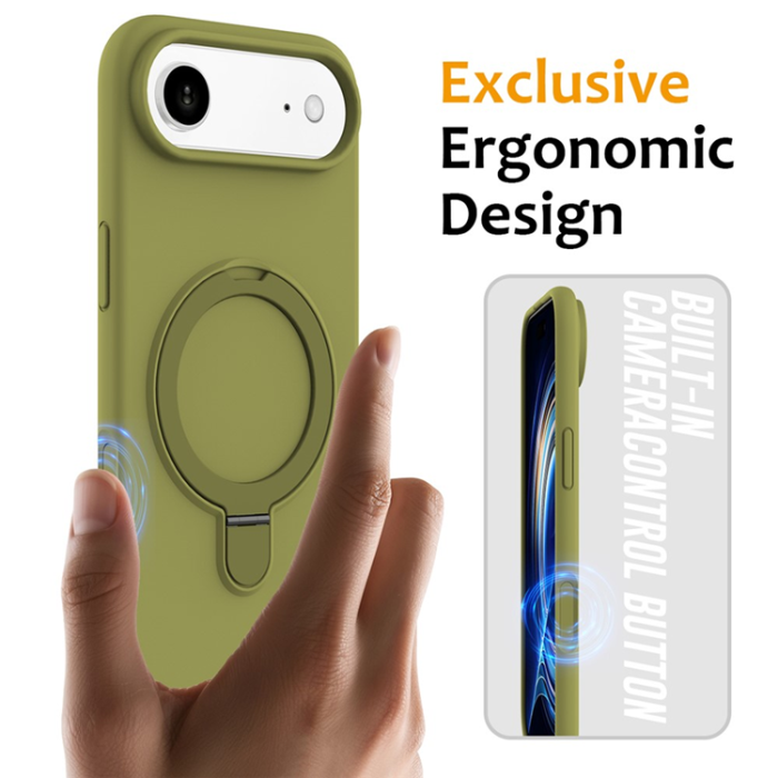 A-One Brand - iPhone Air Mobiskal MagSafe Kickstand PC + Silikon - Grön