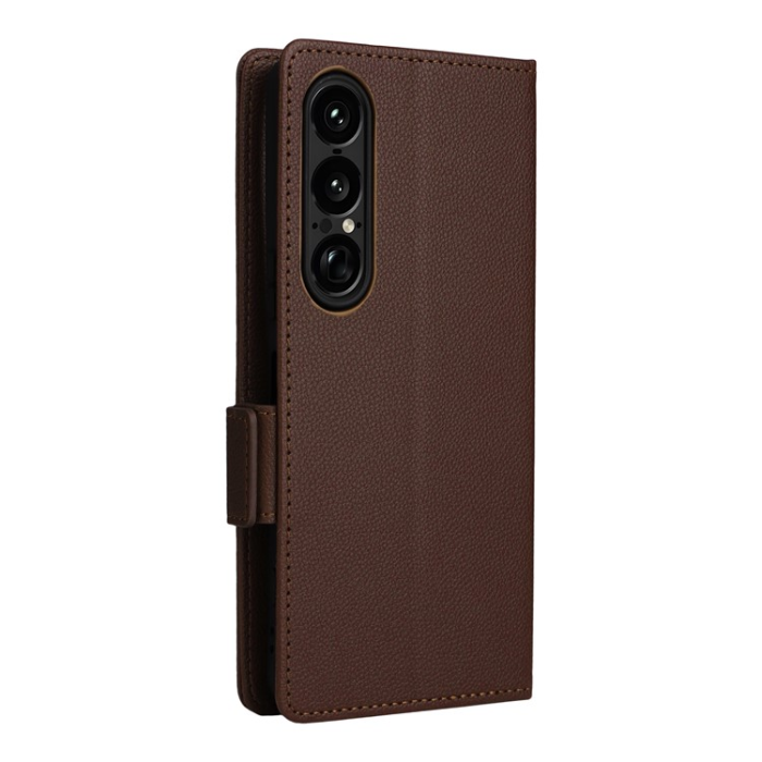 A-One Brand - Sony Xperia 1 VII Plånboksfodral Litchi Texture Med Rem