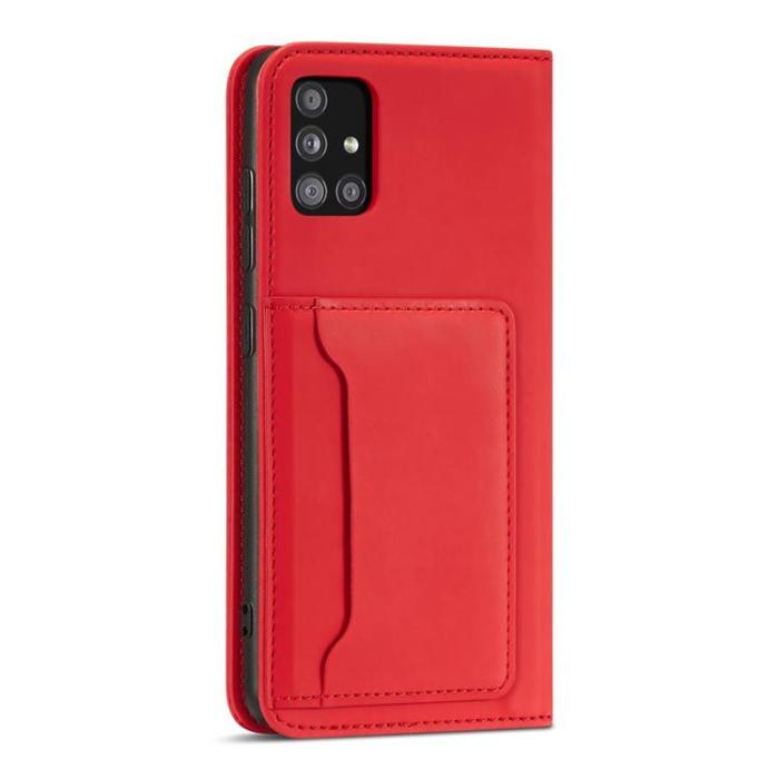 OEM - Galaxy A13 5G Plånboksfodral Magnet Stand - Röd