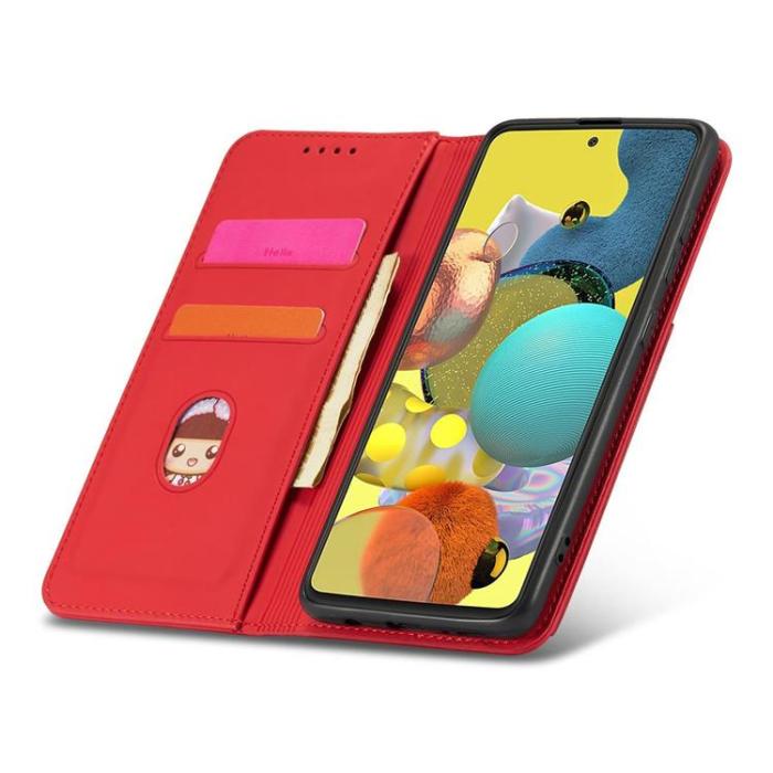 OEM - Galaxy A13 5G Plånboksfodral Magnet Stand - Röd