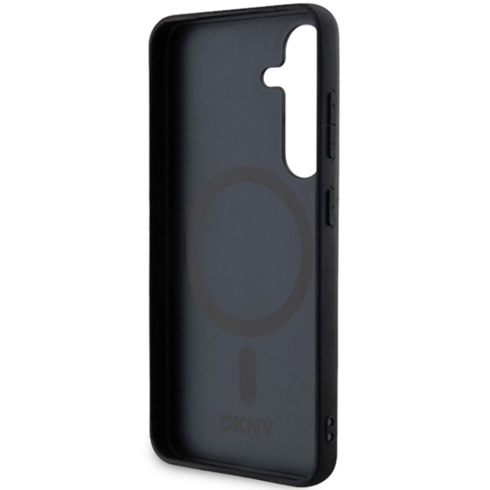 DKNY - DKNY Galaxy S24 Mobilskal Magsafe Läder Pattern Metal Logo