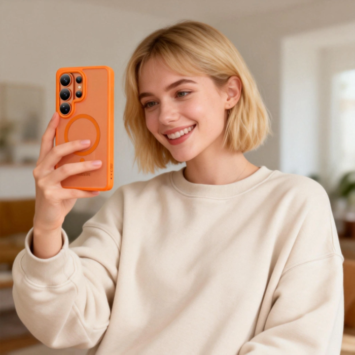 Tech-Protect - Tech-Protect Mobilskal För Galaxy S26 Ultra Magsafe Magmat - Orange