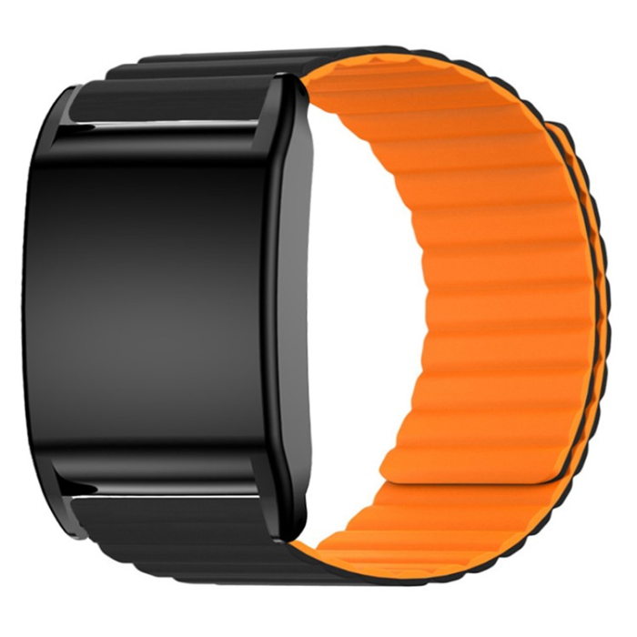 A-One Brand - Whoop 4.0 Armband Magnetic Silikon - Svart/Orange