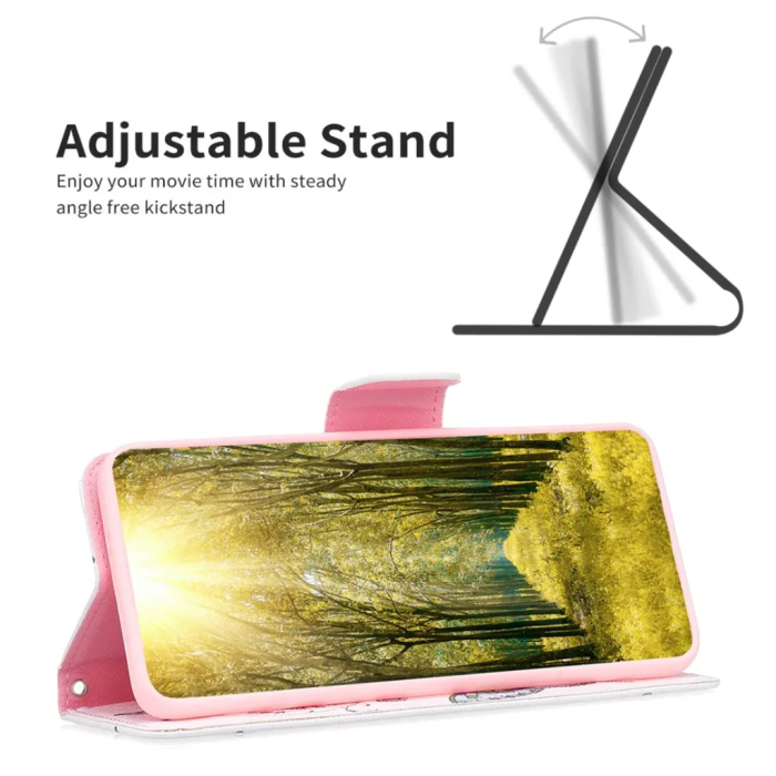 Taltech - Xiaomi 13 5G Plånboksfodral - Persikablomning och Fjärilar