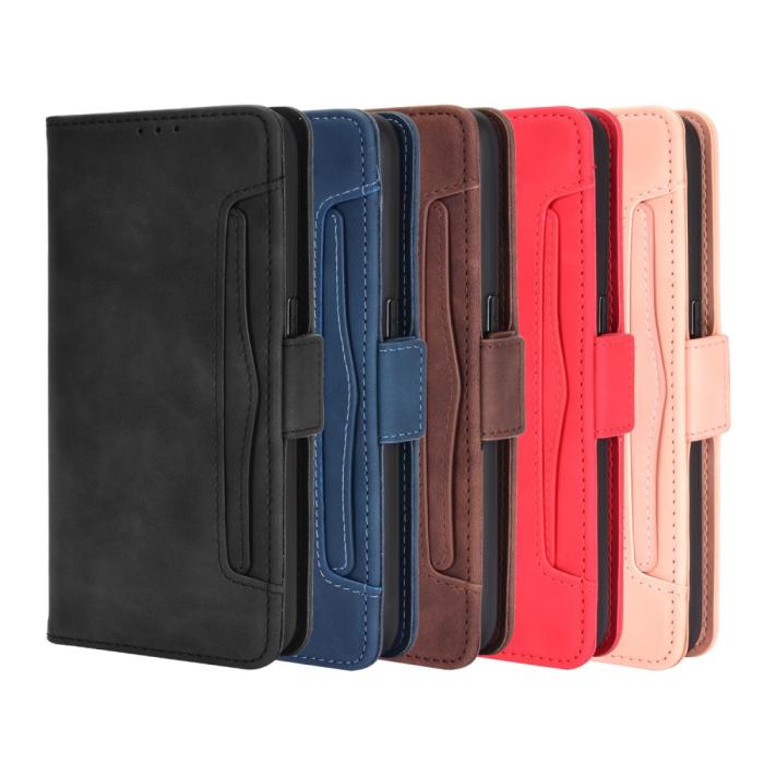 A-One Brand - Multiple Card Slots Läder Plånboksfodral OnePlus Nord N100 - Svart
