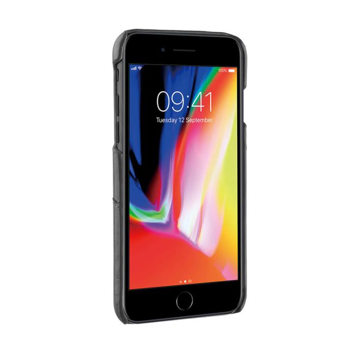 UTGATT1 - Vivanco Läderskal 1-kortfack iPhone 8/7/6 - Svart