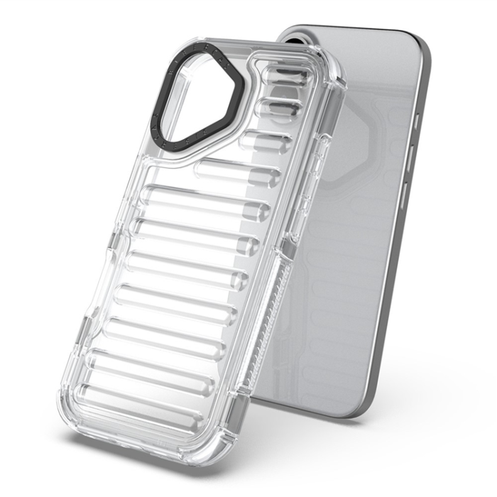 A-One Brand - iPhone 17 Mobilskal Stripe Design Detachable - Transparent