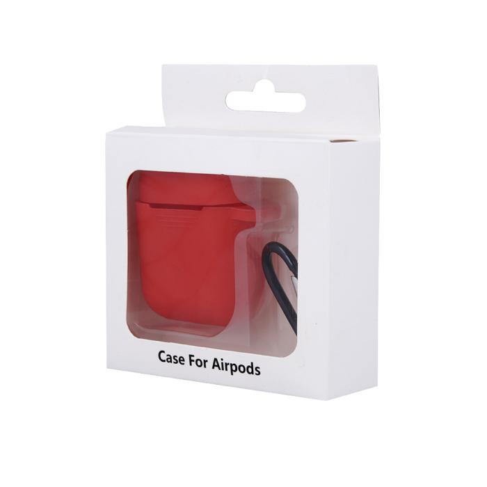 OEM - Skyddsfodral för AirPods / AirPods 2 med Krok, Rött