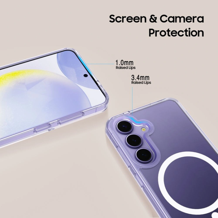 Tech-Protect - Tech-Protect Galaxy S25 FE Mobilskal Magsafe Flexair Hybrid - Clear