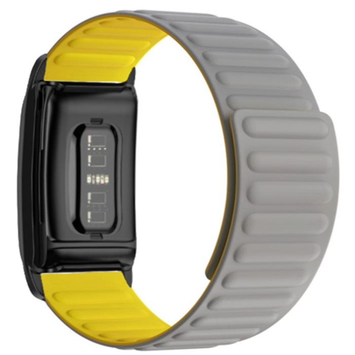 A-One Brand - Whoop 4.0 Armband Magnetic Silikon - Grå/Gul