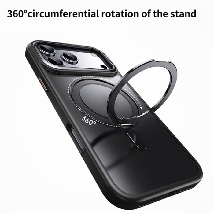 A-One Brand - iPhone 17 Pro Max Mobilskal MagSafe Kickstand Matte - Svart