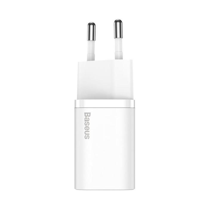BASEUS - Baseus EU Super Väggladdare USB Type-C Kabel 1m 25W - Vit