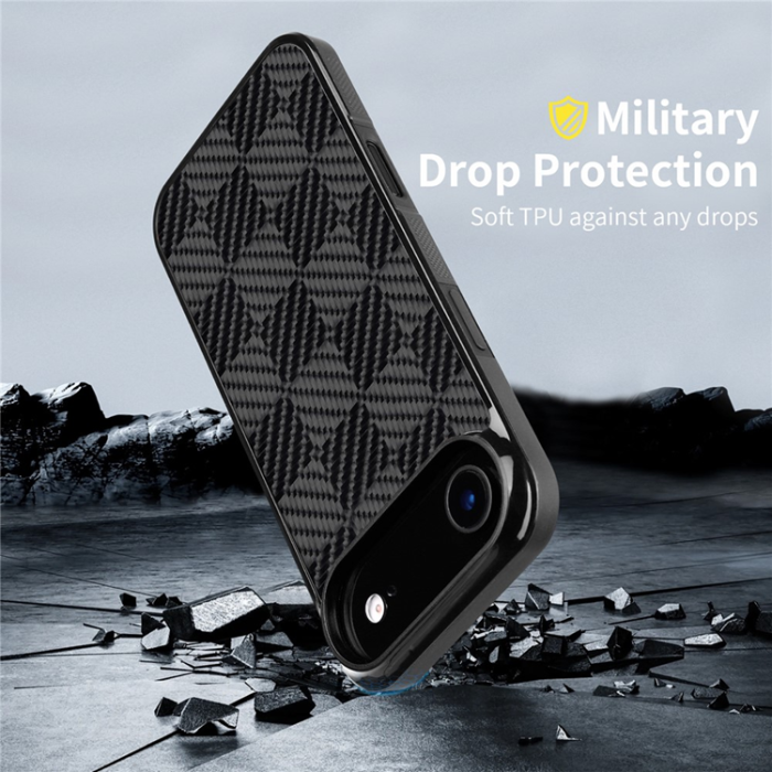 A-One Brand - iPhone Air Mobilskal MagSafe Aramid Fiber TPU - Fyrkantig Textur