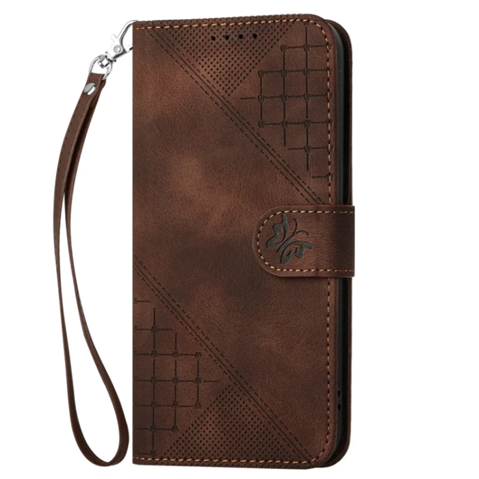 A-One Brand - iPhone 17 Pro Max Plånboksfodral Butterfly Flower - Coffee
