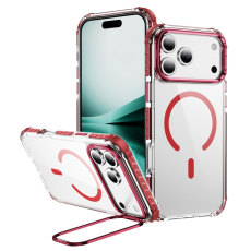 A-One Brand - iPhone 17 Pro Max Mobilskal MagSafe Kickstand - Röd