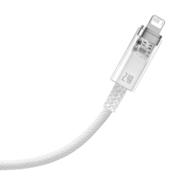 BASEUS - Baseus USB-A till Lightning kabel Explorer 2.4A 2m - Vit