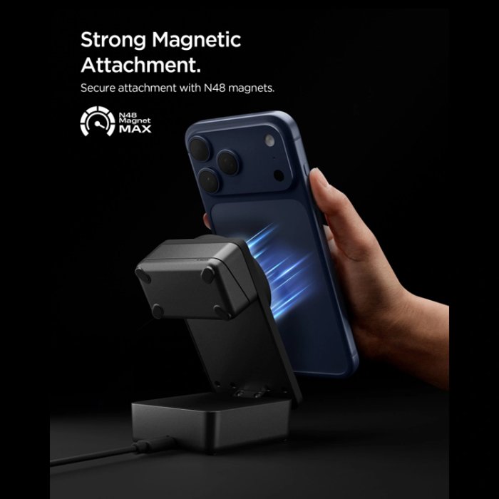 Spigen - Spigen Qi2.2 MagSafe Trådlös Laddare 25W iPhone/Apple Watch/AirPods EF323MQ