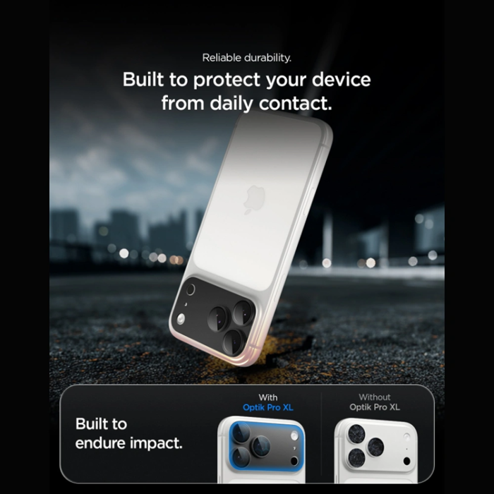 Spigen - Spigen iPhone 18 Pro/17 Pro Härdat Glas Kamera Linsskydd EZ Fit