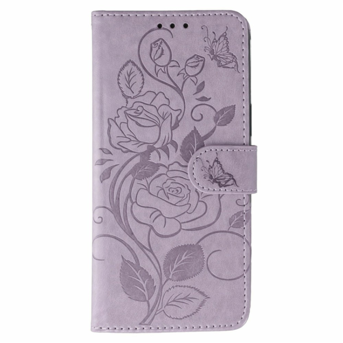 A-One Brand - OnePlus 15 5G Konstläder Plånboksfodral Imprinted Rosa Butterfly - Lila