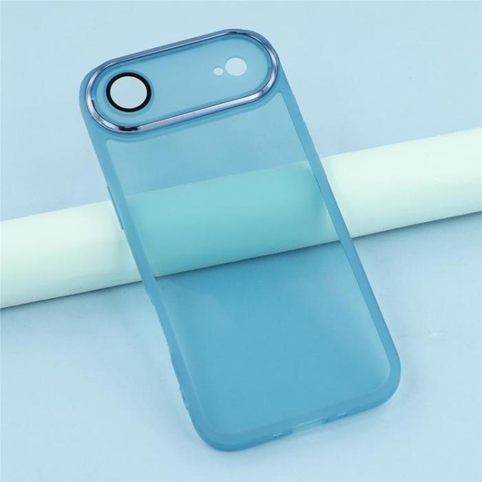 A-One Brand - iPhone Air Mobilskal Electroplated Kameraram - Transparent Blå