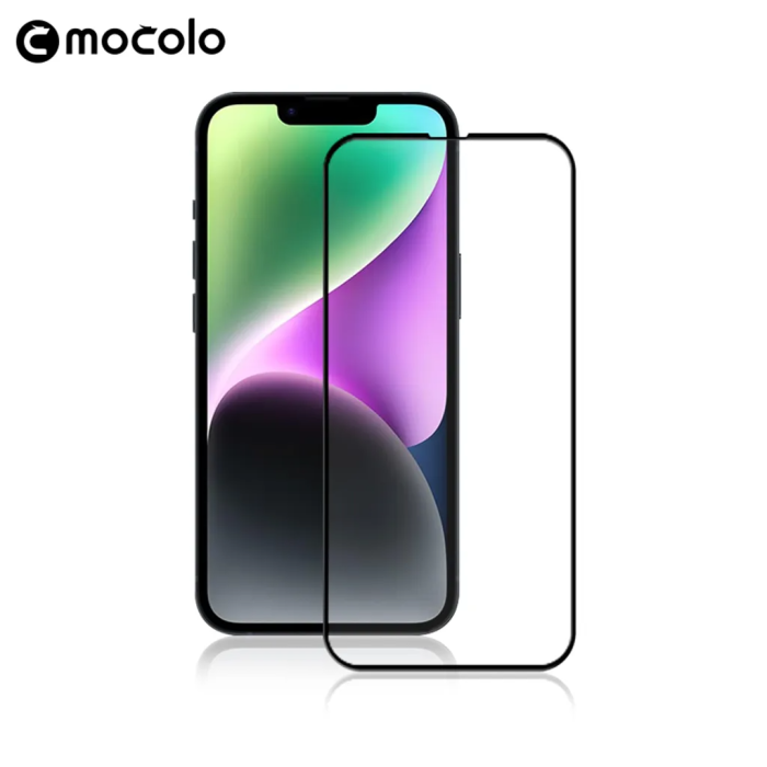 Mocolo - Mocolo iPhone 15 Plus Härdat Glas Skärmskydd 2.5D - Svart