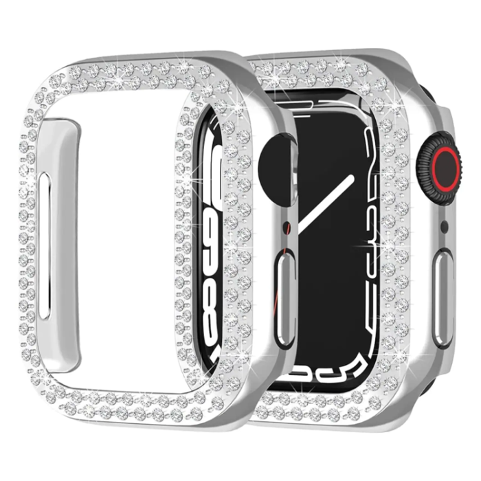 A-One Brand - Apple Watch 7/8/SE (41mm) Skal Rhinestone - Silver