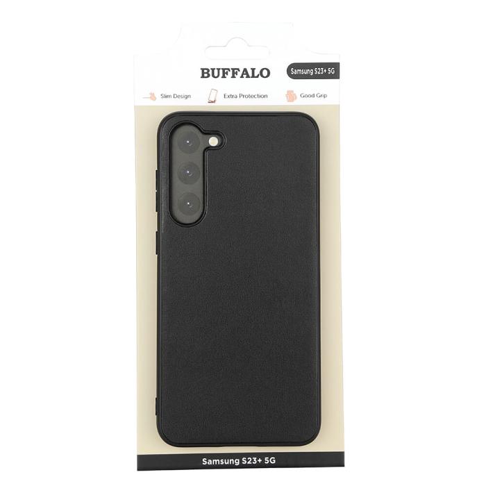 BUFFALO - BUFFALO Galaxy S23 Plus 5G Skal Läder - Svart