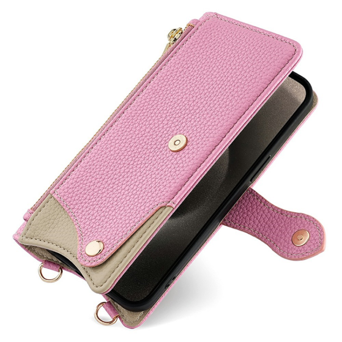 A-One Brand - OnePlus 15 5G Plånboksfodral Irregular Tail Style Läder - Rosa