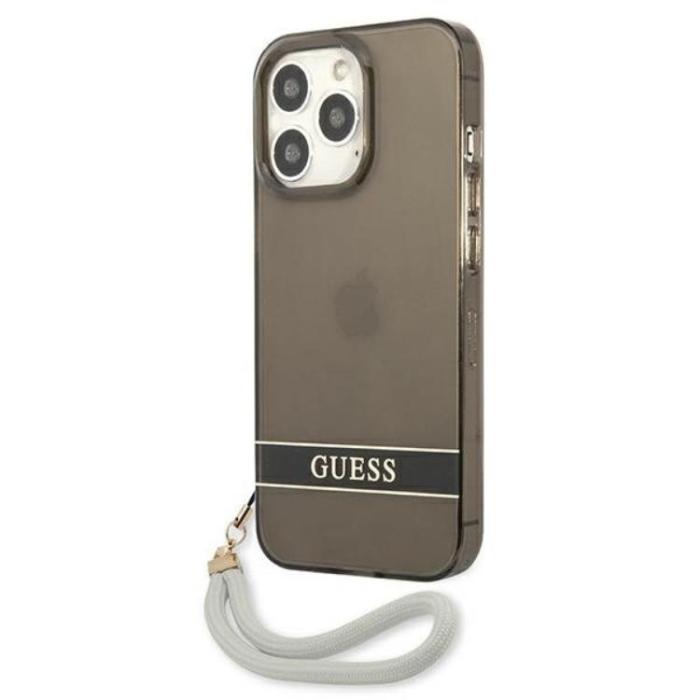 Guess - Guess iPhone 13 Pro Skal Translucent Stap - Svart