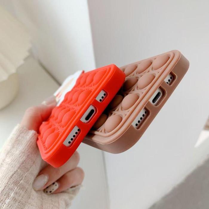 A-One Brand - Reindeer Pop It Silicone Skal iPhone X / XS - Brun