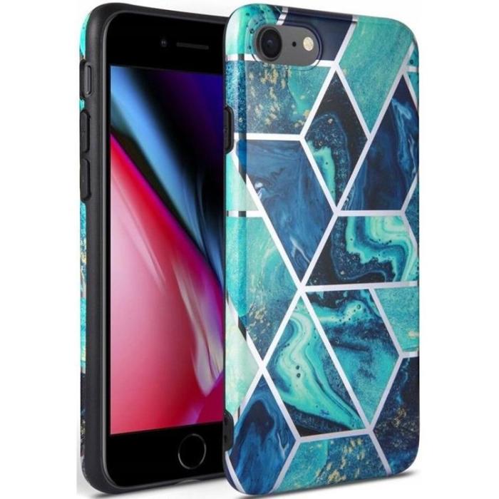 UTGATT - Tech-Protect iPhone 7/8/SE (2020/2022) Mobilskal Marble - Blå
