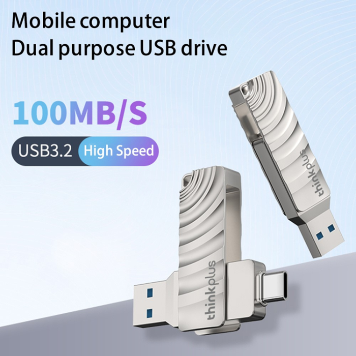 Lenovo - LENOVO Pendrive 64GB USB-C/USB-A 3.2 Dual THINKPLUS MU232