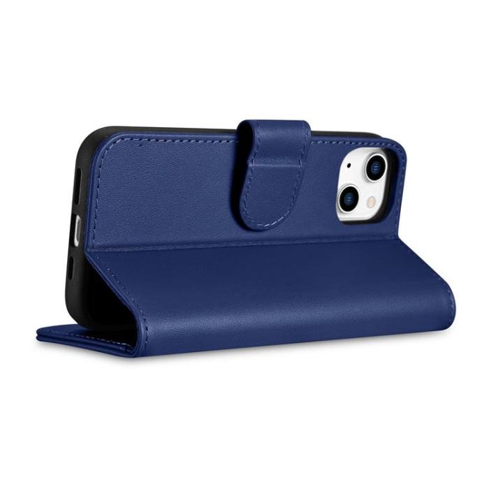 ICARER - iCarer iPhone 14 Plånboksfodral 2in1 Äkta Läder - Blå