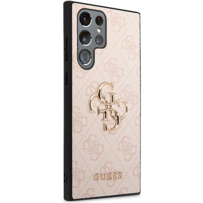 UTGATT5 - Guess Galaxy S23 Ultra Skal 4G Big Metal Logo - Rosa