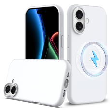 A-One Brand - iPhone 17 Mobilskal MagSafe Silikon Anti-Drop - Vit