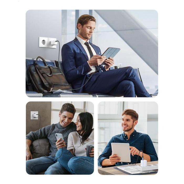 Ugreen - Ugreen GaN Väggladdare USB-C 20W Nexode Mini - Vit