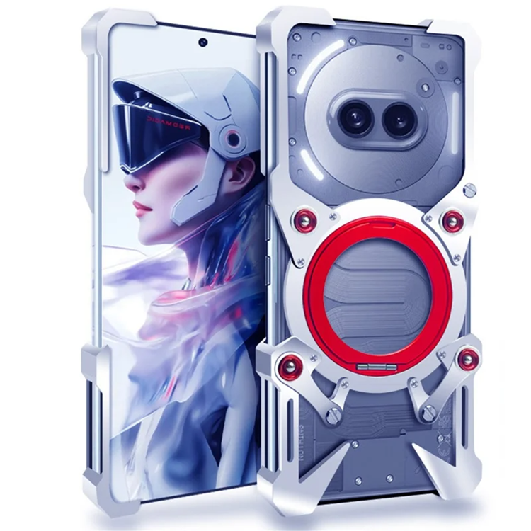 Nothing Phone (2a) Plus Mobilskal Magsafe Bumper Kickstand - Silver | 2353 | AlltMobil