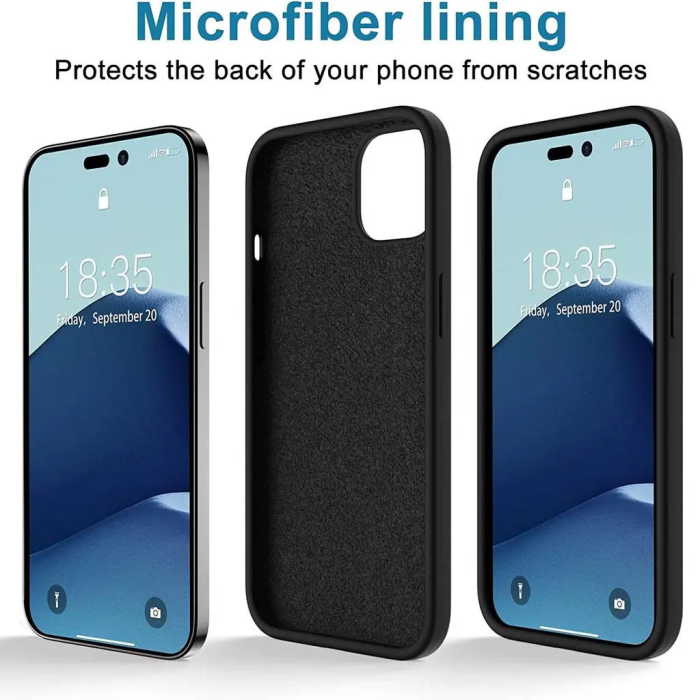 SiGN - SiGN iPhone 14 Pro Skal Liquid Silicone - Svart