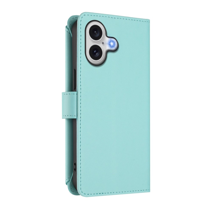 A-One Brand - iPhone 17 Plånboksfodral Butterfly Floral Imprint - Mintgrön