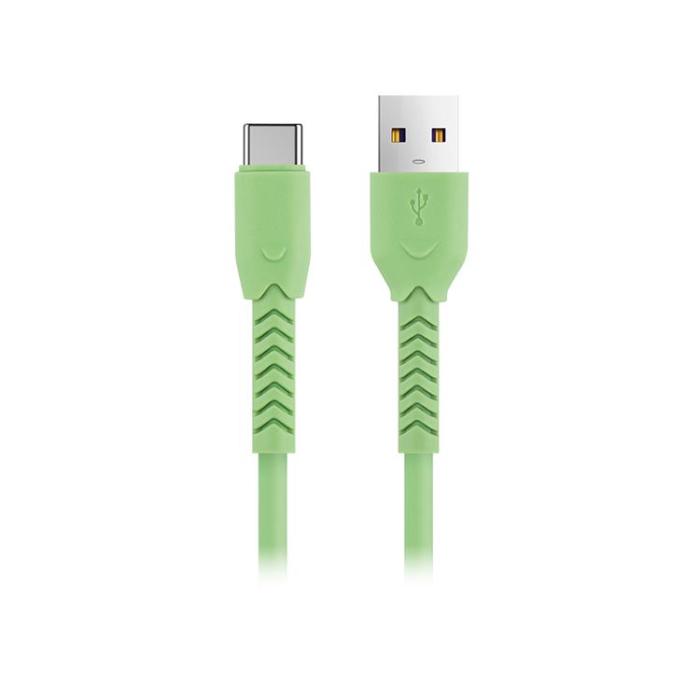 Maxlife - Maxlife USB-C till USB-A kabel 1m 3A MXUC-04 - Grön