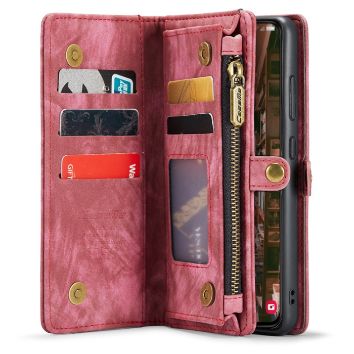 Caseme - Caseme Galaxy S23 Plånboksfodral Detachable - Röd