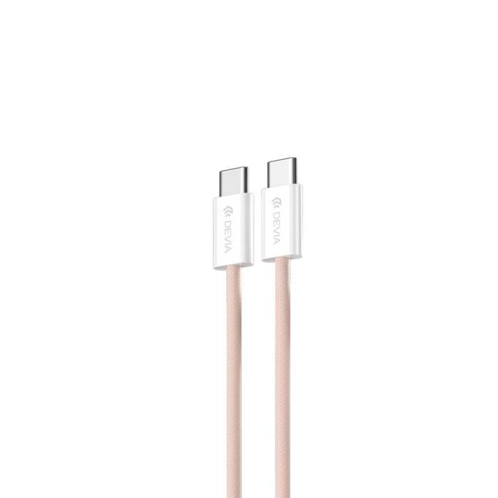 Devia - Devia USB-C Till USB-C 60W Kabel 3A 1m Smart EC325 PD Rosa