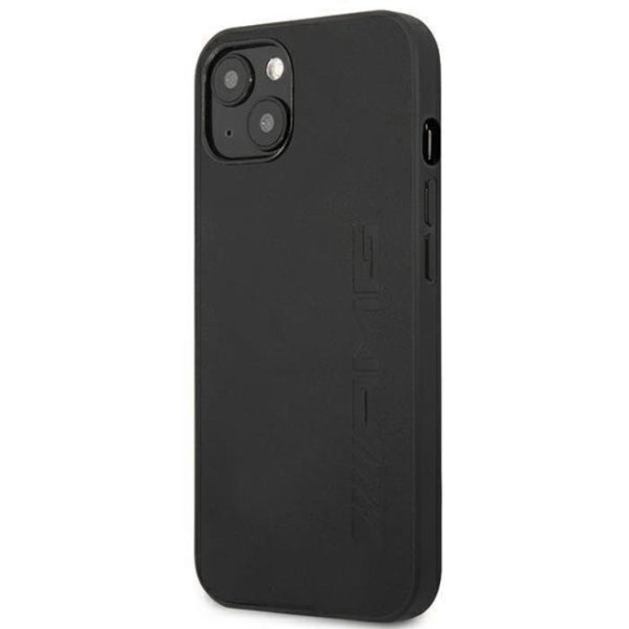 AMG - AMG iPhone 14 Plus Skal Läder Hot Stamped - Svart