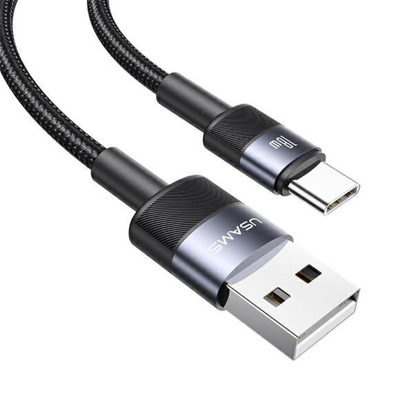 USAMS SET Kabel USB–USB-C 3A 1,2m (US-SJ718) - Stålgrå