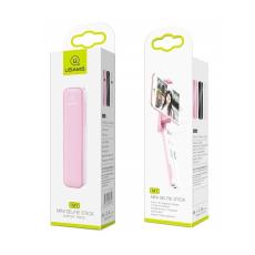USAMS - USAMS Selfiepinne M1 Mini 3,5mm (US-ZB052) &ndash; Rosa